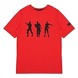 Fortnite Camiseta para Niño, T-Shirt Oficial, 7-16 Años, Color Negro
