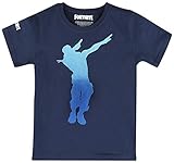 Fortnite Camiseta para niño | Talla 122-170 | Algodón | Camiseta Gamer, azul, 128