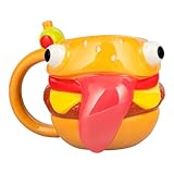Paladone Fortnite Durrr Burger Taza de cerámica de 450 ml con licencia oficial, con forma divertida, para café, té, chocolate caliente y más, idea de regalo para niños